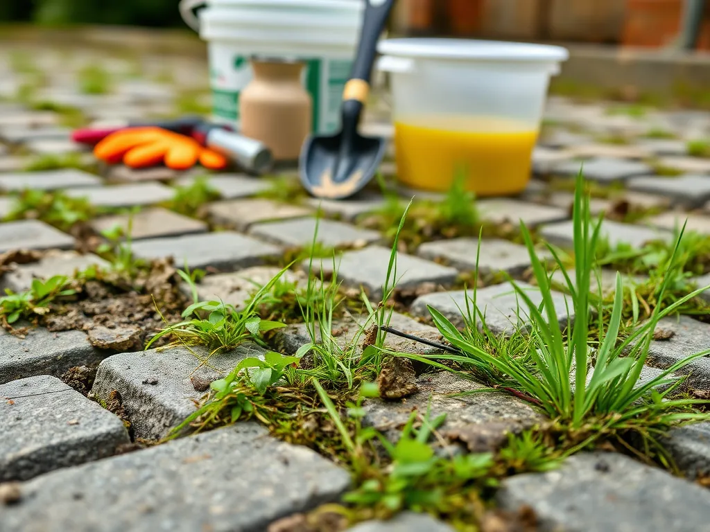 Jak usunąć trawę z kostki brukowej domowym sposobem?