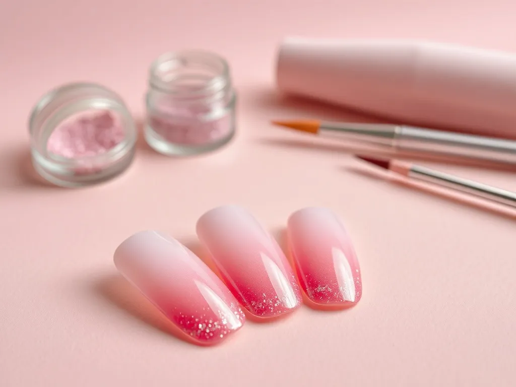 Paznokcie ombre różowe z brokatem - inspiracje i porady