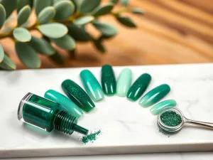 Paznokcie zielone z brokatem – inspiracje i porady