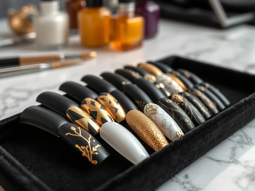 Czarno złote paznokcie: modne stylizacje i porady