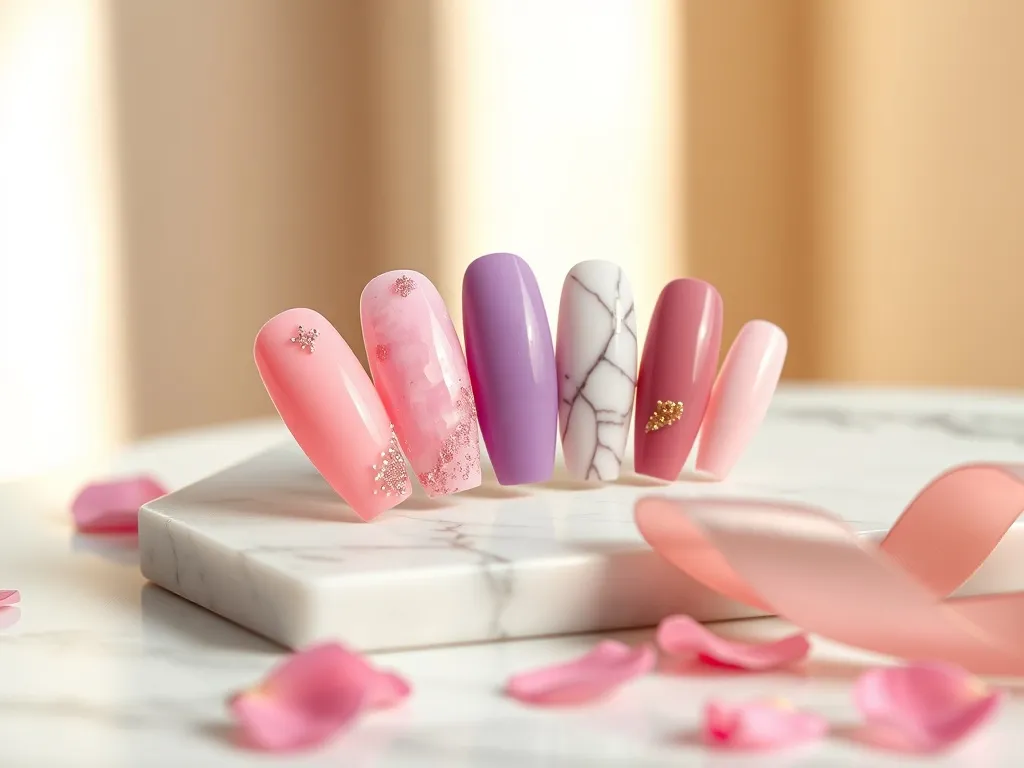 Paznokcie fiolet z różem – inspiracje i pomysły